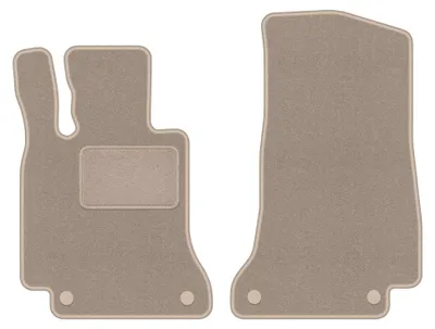Immagine prodotto di Tappetini anteriori in moquette per Mercedes C W205 con poggiapiede 2015- (station wagon/berlina) – 2 pezzi, beige, su misura – Wielganizator LUX