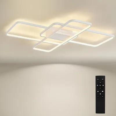 Produktbild von LED Deckenlamp Wohnzimmerlampe Dimmbar Deckenleuchte mit Fernbedienung 56W Geometrisch Multifunktional Deckenbeleuchtung für Wohnzimmer