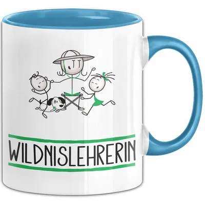 Produktbild von Geschenk für Wildnislehrerin Tasse Lustige Geschenkidee Geburtstag Ich Bin Wildnislehrerin Ich Darf Das (Blau)