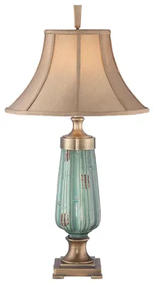Obrázok produktu pre Stolová lampa, keramika, starožitná mosadz, V 86,4 cm
