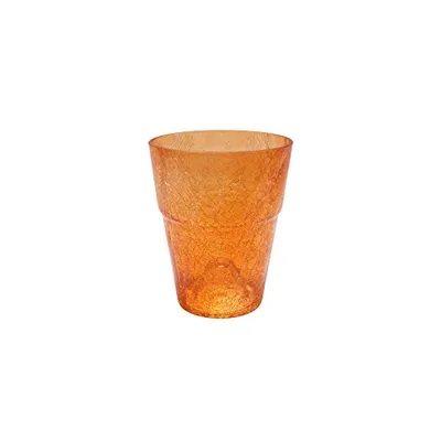 Produktbild von Blumentopf rund Orchideentopf Orchidee D 130 mm H 165 mm Glas Übertopf Kristall Glasscherben orange
