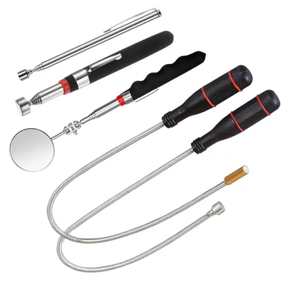 5-tlg. Teleskop-Magnetwerkzeug-Set, flexibel, 0,68/2,27 kg Tragkraft