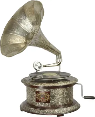 Produktbild von Grammophon rund Messing-Montur