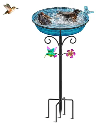 Produktbild von Solidchoice – Vintage-Vogelbad für den Außenbereich – Freistehende Dekoration für den Garten