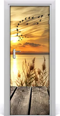 Produktbild von Tulup Türaufkleber 75x205 cm Dekorative Aufkleber Selbstklebend Wasserdichte Tapete Abnehmbar Schlafzimmer Wohnzimmer Wohnkultur - Sonnenuntergang