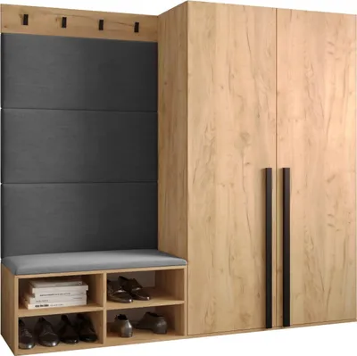 Produktbild von Garderobe MIRO Set 5 mit gepolsterten Paneelen Industrial Design