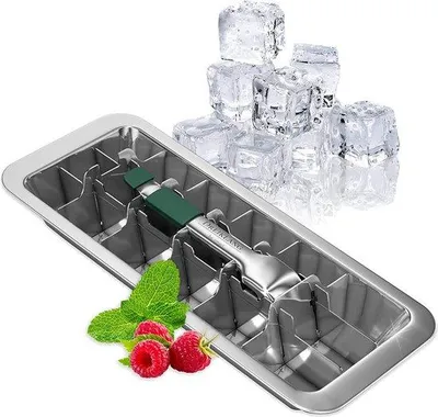 Produktbild von Famanu Eiswürfelform - Robustes Edelstahl-Design mit Hebelmechanik