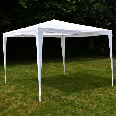Produktbild von VCM Pavillon | Maße ca. 3x3 m | wasserabweisende 110g / m² PE Plane | Partyzelt | Gartenzelt mit Stahlgestell | Festivalzelt | Weiß