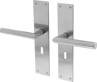 Immagine prodotto di Maniglie per porte in acciaio inox Lavuzo Nuoro - Maniglie per porte con piastra SL56 - Per set
