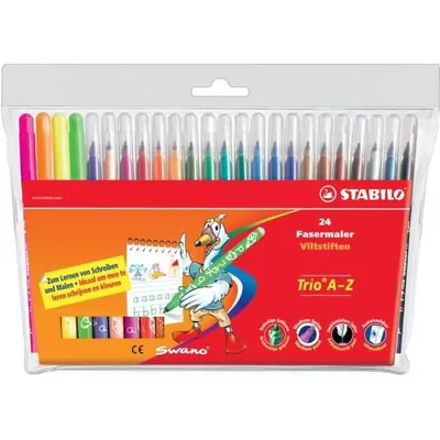 Produktbild von Filzstift - STABILO Trio A-Z - 24er Pack - mit 24 verschiedenen Farben