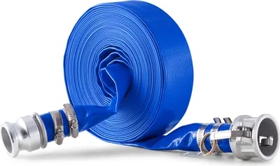 Obrázok produktu pre SucceBuy hadica na spätné preplachovanie, 1,5 palca x 50 stôp, modrá, z vysokokvalitného PVC, so svorkami, camlock, hliníkové tvarovky, na kanalizáciu, prepravu vody, poľnohospodárstvo