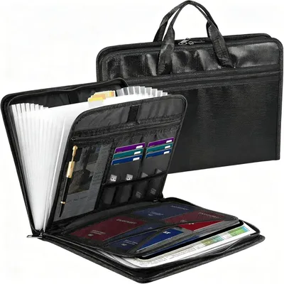 Image de Classeur ignifuge A4 avec 13 compartiments - Porte-documents portable