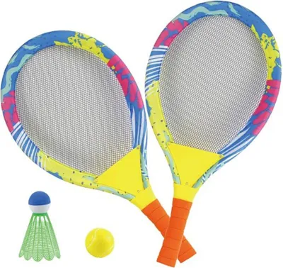 Produktbild von Kinder Tennisset Outdoor mit 2 Schlägern, weichem Ball, Schläger 55 cm, für Kinder ab 3 Jahren