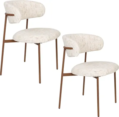 Produktbild von Housecraft Living Claes Esszimmerstuhl Creme/ Weiß - 2 er Set