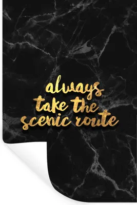 Produktbild von MuchoWow® Wandtattoo Wandsticker Wandaufkleber Zitate - Sprichwörter - Gold - Marmor 80x120 cm Selbstklebend und Repositionierbar - Repositionierbar - Wasser abweisend
