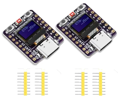 Produktbild von ESP32 C3 Entwicklungsboard, 2 Stück, mit 0,42 Zoll OLED Anzeige