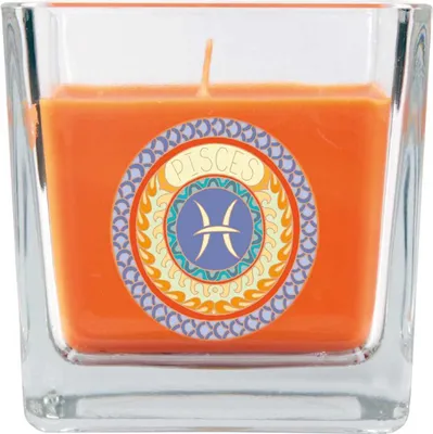 Image de Bougie parfumée en pot - Signe du zodiaque ( melon ) 190gr - 50 heures - Poissons