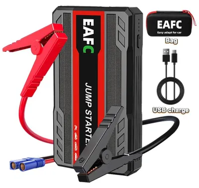 Produktbild von Auto-Starthilfe, USB-Anschluss, LED-Licht, schwarz mit Box