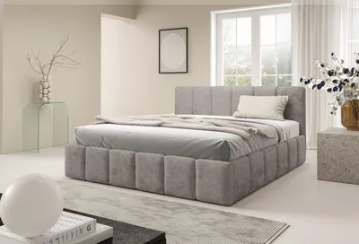 Image de DEKORI INTERIORS Lit Tapissé KALLA Slim 160x200 cm avec Tiroir de Lit - PERFECT HARMONY 04