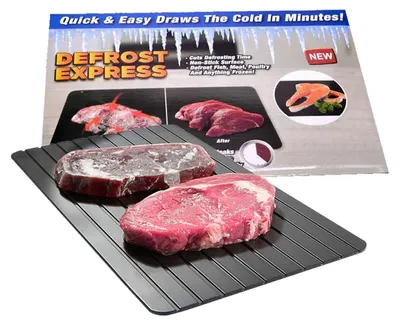 Produktbild von Auftauplatte - Schnelle Defrosting-Funktion für Fleisch, Steaks, Hühnerfleisch und Fisch - Vielseitig einsetzbar als Servierplatte
