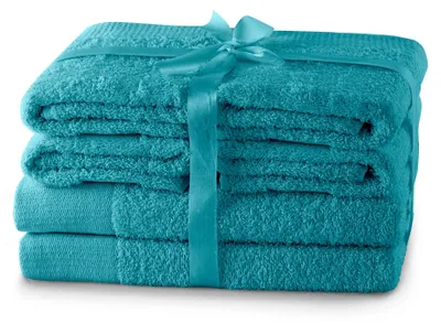 Produktbild von Inovra – Handtuchset: 4 Handtücher – 2 Duschhandtücher – 100% Baumwolle – saugfähig – langlebig – zeitloses Design – Badtextilien