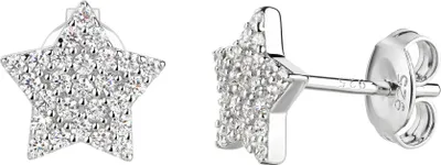 Produktbild von Celesta Silber Ohrstecker 925 Sterling Silber rhodiniert Zirkonia