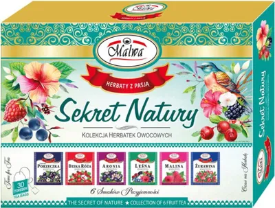 Obrázek produktu pro Malwa Zestaw Herbat Owocowych Sekret Natury 60 g (6 x 5 x 2 g)