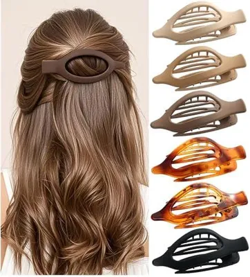 Produktbild von 6 flache Haarspangen für Damen für dünnes und dickes Haar, rutschfeste Haarclips