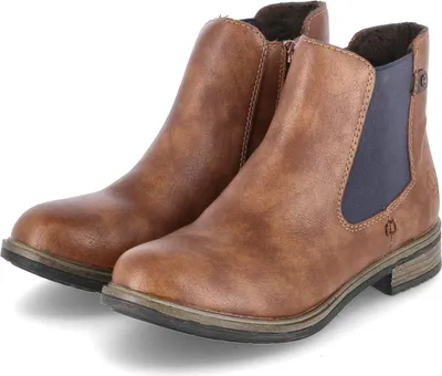 Zdjęcie produktu dla Rieker damskie buty za kostkę brązowe sztuczna skóra rozmiar: 38