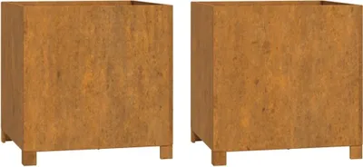 Zdjęcie produktu dla vidaXL Sadzarka z nogami 2 szt. Zardzewiała stal corten 49x47x50 cm