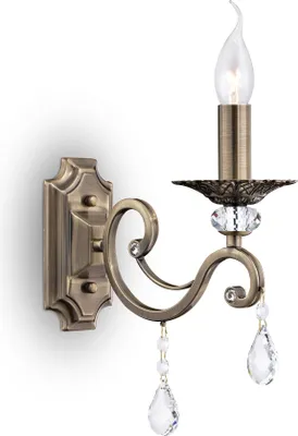 Produktbild von Maytoni Moderne Wandleuchte Grace 1xE14 excl. in Messing aus Metall Glas 60 W für Küche, Schlafzimmer, Wohnzimmer, Esszimmer, Lobby