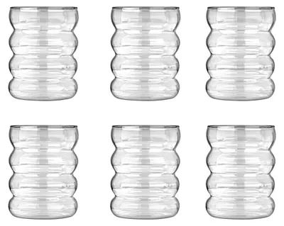 Obrázok produktu pre Estia | Poháre na vodu – poháre na pitie – pohár na nápoje – 350 ml – sada 6 ks – zo skla – priehľadné – pohár na džús – praktické