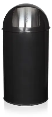 Produktbild von hjh OFFICE Mülleimer 50 Liter PUSH 50L Abfalleimer Mülltrenner rund für Küche, Büro mit Schwingdeckel 74.0 x 35.0 x 35.0 cm