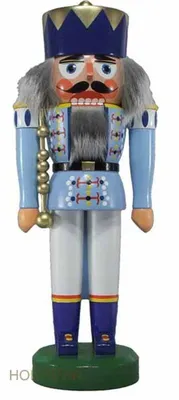 Produktbild von Nussknacker König hellblau BxHxT 13x34x10,5cm