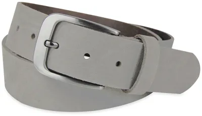 Produktbild von Fomax Ledergürtel Stilvoller Herren Veloursledergürtel, 3,8 cm breit mit edler dunkelsilberner Schließe, Grau, Größe 100