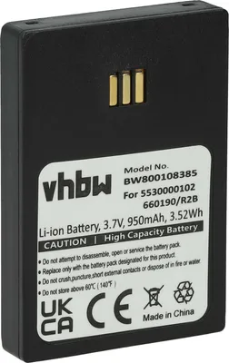 Produktbild von vhbw Akku kompatibel mit Alcatel Omnitouch 8118, 8128 schnurlos Festnetz Telefon (950 mAh, 3,7 V, Li-Ion) Schwarz