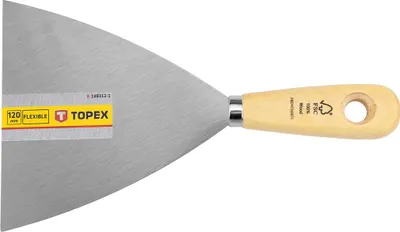Produktbild von TOPEX Malerspachtel – Ergonomischer Holzgriff und Stahl Klinge – Ideal zum Spachteln, Glätten und Reinigen von Oberflächen