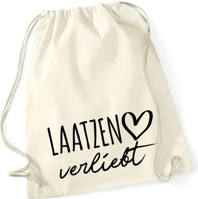 Produktbild von Huuraa Turnbeutel Laatzen verliebt 12 Liter Natural Baumwolle Rucksack Geschenkidee