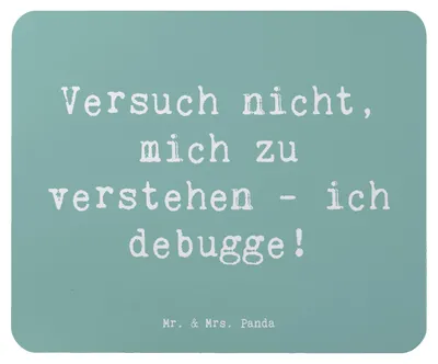 Produktbild von Mr. & Mrs. Panda Mousepad Spruch Softwareentwickler Debugging - Meeresbrise - Geschenk, Programmierer, Beruf, mousematte, Mouse Pad, Mauspad, Computersysteme, Berufsleben