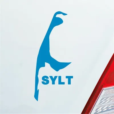 Produktbild von Auto Aufkleber Sylt Spaß Insel Luxus Germany Deutschland 10x4,5 cm Hellblau Sticker Heckscheibenaufkleber