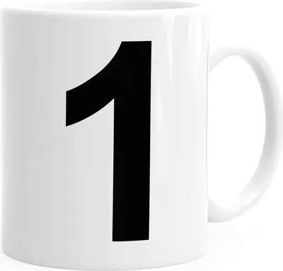 Produktbild von Kaffee-Tasse Buchstaben Buchstabe Arial Bold glänzend Kaffeetasse Teetasse Keramiktasse MoonWorks® 1 weiß unisize