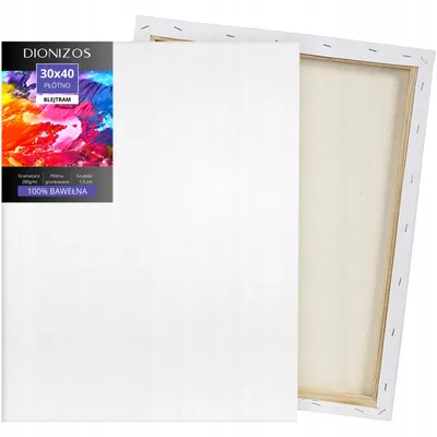 Zdjęcie produktu dla Płótno malarskie Dionizos 30x40 cm - bawełniane płótno do malarstwa akrylowego i olejnego - blejtram dla artystów i hobbystów