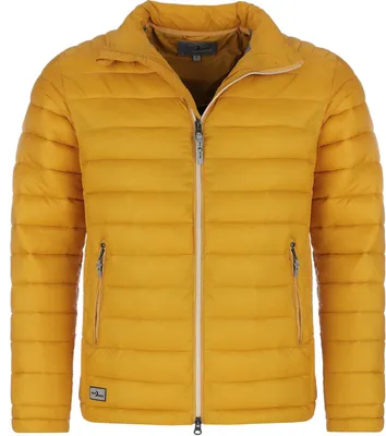 Produktbild von Blue Wave Herren Steppjacke Ivan Unifarben - Leichte Jacke gesteppt mit Stehkragen in Daunenoptik Übergangsjacke in Curry Größe S
