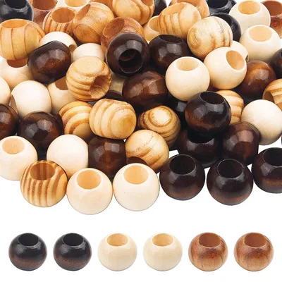 60 Holzkugeln 20 mm, Abstandskugeln mit 10 mm Loch