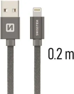 Immagine prodotto di Cavo SWISSTEN da USB-A a Lightning (8pin) 3,0A, 0,2 m grigio