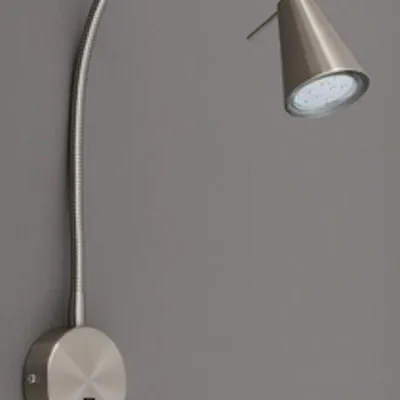 Produktbild von LED Bettleuchte 400 lm 3000 K mit Flexarm H 45 cm matt/nickel