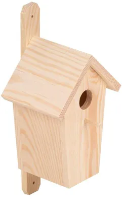 Immagine prodotto di Casetta per uccelli in legno chiaro 14x12x30,5 cm