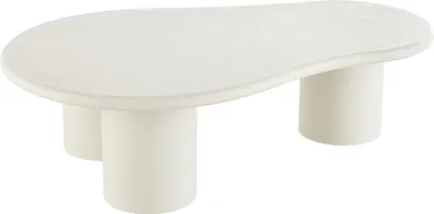 Produktbild von Couchtisch >Palmera< in Hellgrau, MDF, Zement - 80x35x120cm (BxHxT)