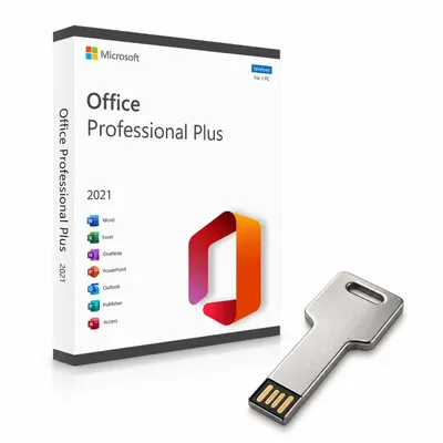 Produktbild von Microsoft Office 2021 Professional Plus Dauerlizenz USB-Stick + Key per E-Mail 3 Sekunden | KARINEX-Shop