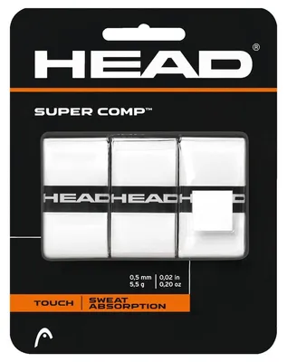 Immagine prodotto di Super Comp overgrip wrap hr. 0,5 mm bianco confezione da 3 pz